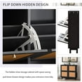 thumbnail image 5 of Rattan Boho Style Shoe Cabinet with 4 Flip Drawers, Modern 2-Tier Shoe Storage Organizer with Large Space, Free Standing Shoe Rack for Entrance Hallway, 5 of 10
