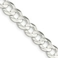 thumbnail image 3 of Diamond2Deal 925 Sterling Silver 7.8mm Concave Beveled Curb Chain Necklace for Men 26", 3 of 6