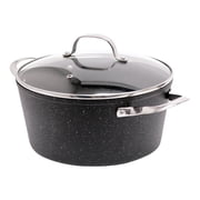 The Rock by Starfrit 060317-002-0000 6 qt Stockpot with Glass Lid