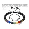 thumbnail image 3 of Black Obsidian Chakra Crystal Bracelet - 8mm Beaded Bracelet and Healing Stones, 3 of 5
