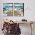 thumbnail image 2 of Stupell Industries Waterfront Geometric Abstract Painting Graphic Art Black Framed Art Print Wall Art, Set of 2, Design by Nikita Jariwala, 2 of 7