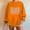 Orange sweatshirt for women, variant on Usmixi Womens Sweatshirt Teacher's Sweatshirts Fashion Loose Oversized Cozy Fleece Pullover Tops Winter Casual Teach Letter Print Crewneck Long Sleeve Blouses Weekly