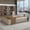 Champagne & Beige, Right Return, variant on Luxury Modern Alternative L-Shaped Ergonomic Executive Desk With Integrated Storage & Power Management (Smoked Oak & Cream White, Left Return)