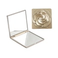 thumbnail image 1 of Espejo portátil plegable espejo mini espejo de maquillaje cuadrado dorado con aumento, 1 of 4