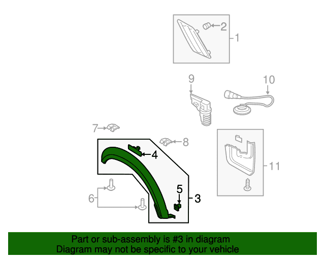 Genuine Ford Wheel Opening Molding HL3Z-16038-AB