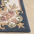 thumbnail image 4 of SAFAVIEH Aubusson Albus Medallion Area Rug, Dark Blue/Ivory, 5' x 8', 4 of 11