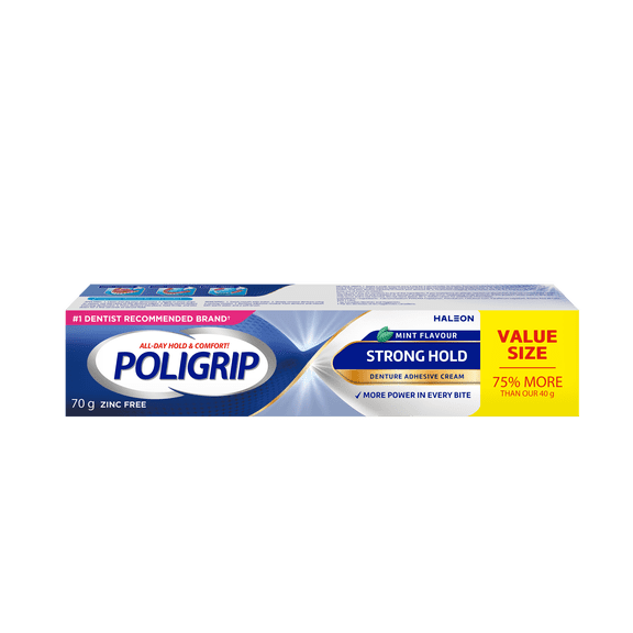 Poligrip Strong Hold Denture Adhesive Cream