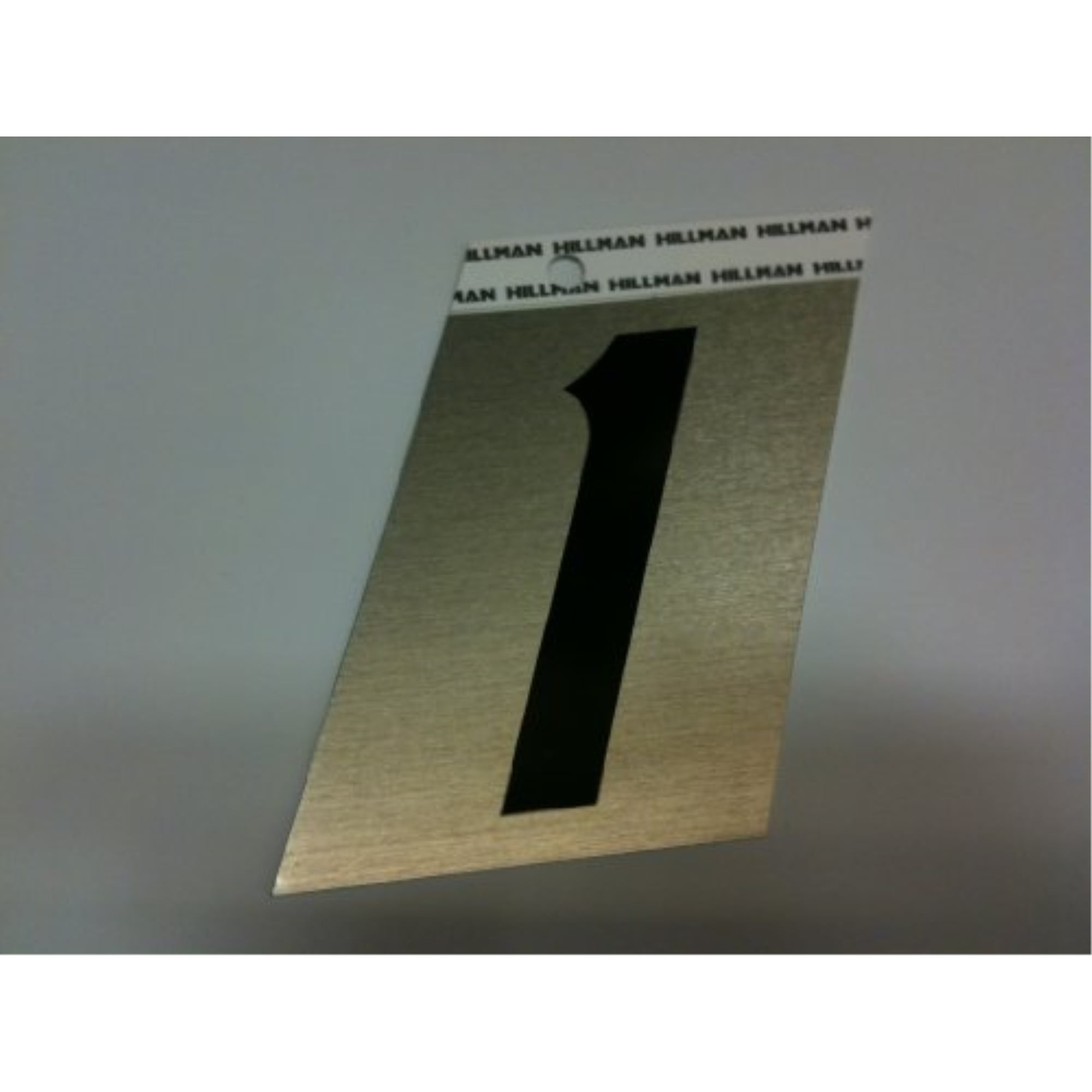 5028684 3'' BLK/GLD #1 ADHV 1PC Hillman 3 in. Reflective Black Metal Self-Adhesive Number 1 1 pc