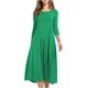 thumbnail image 3 of Vestidos de primavera para las mujeres 2024 vestido boho casual color sólido manga media gran swing vestido de cintura alta vestidos de novia de verano, 3 of 5