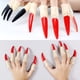 thumbnail image 5 of Ounissouiy 10 paquetes/lote de uñas postizas largas-sorprende a tus seres queridos con un arte de uñas único y moderno duradero Kits de decoración para fiestas Clavo negro (8*2 cm), 5 of 6