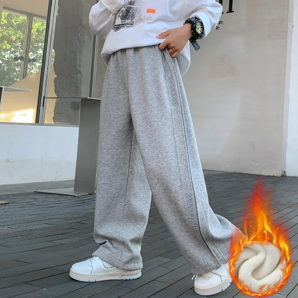 Cowsor Boys Girls Wide Leg Jeans Baggy High Elastic Waist Denim Pants Cute Y2K Trendy Tween Streetwear