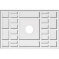thumbnail image 1 of Ekena Millwork CMP28X18BX-04000 4 in. ID x 9.75 in. Rectangle Beaux Architectural Grade PVC Contemporary Ceiling Medallion, 1 of 1