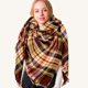 thumbnail image 4 of Bufanda de otoño invierno para mujer con borlas clásicas a cuadros de tartán cálido suave y grueso manta grande abrigo chal bufandas, 4 of 5