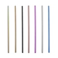 thumbnail image 3 of Juego de pajitas de acero inoxidable 304, tubo para beber de metal de color titanio, pajita para café, leche y té, 3 of 6
