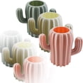 thumbnail image 5 of Paquete de 3 portalápices de cactus, recipientes de almacenamiento de cactus para bolígrafos, decoración de oficina, accesorios de escritorio, rosa, blanco y verde Ormromra  WRJM-671, 5 of 5