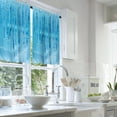 thumbnail image 2 of LALILO Kitchen Curtains and Valances Set of 3 36" Blue Window Treatment Tiers for Window Decor, 2 of 5