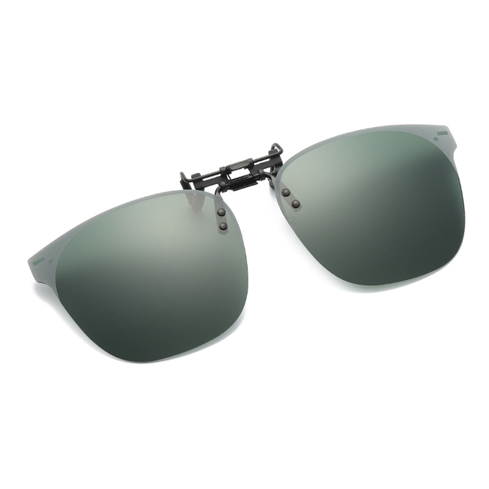 Clip On Sunglasses Rimless Clips Onto Nearsighted Glasses for Men Women