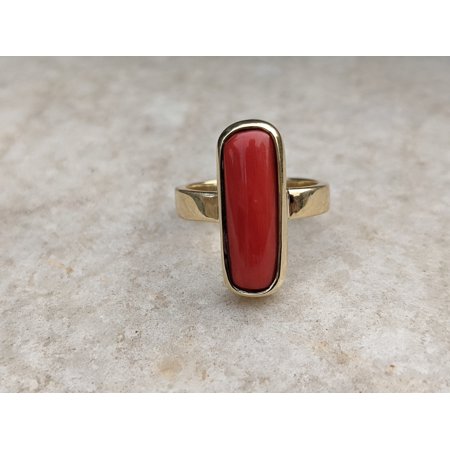 Certified 3-10ct Energized Red Coral Gemstone Mantra Panchdhatu ring Mangal Dosh Cylindrical Birthstone Jewelry Astrology Jewelry