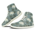 thumbnail image 6 of Psesaysky High-Top Printed Shoes with Chrysanthemum for Women Water-Resistant PU Leather Barefoot Shoes Size 6-13.5, 6 of 7
