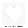 thumbnail image 2 of Oyster Shell White Picture Frame Mat for 8x8 Frames - Heart Opening for 6x6 Photos - 25 Mats, 2 of 7