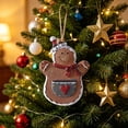 thumbnail image 5 of PONPRNGY 1Pc Gingerbread Man Ornaments for Christmas Tree, Gingerbread Christmas Decorations, Adorable Resin Figurines Decor for Tree, Home, office, Baking Party, 5 of 8