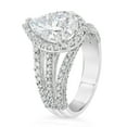 thumbnail image 2 of Spot Jewel 1.9 Ct Pear Cut Diamond Rings - 14K White Gold Plated Ring - Multi-Stone EngageHimt Wedding Ring for WoHim - Split Shank Halo Rings - Bridal Diamond Jewelry for Her - Proposal Rings, 2 of 7