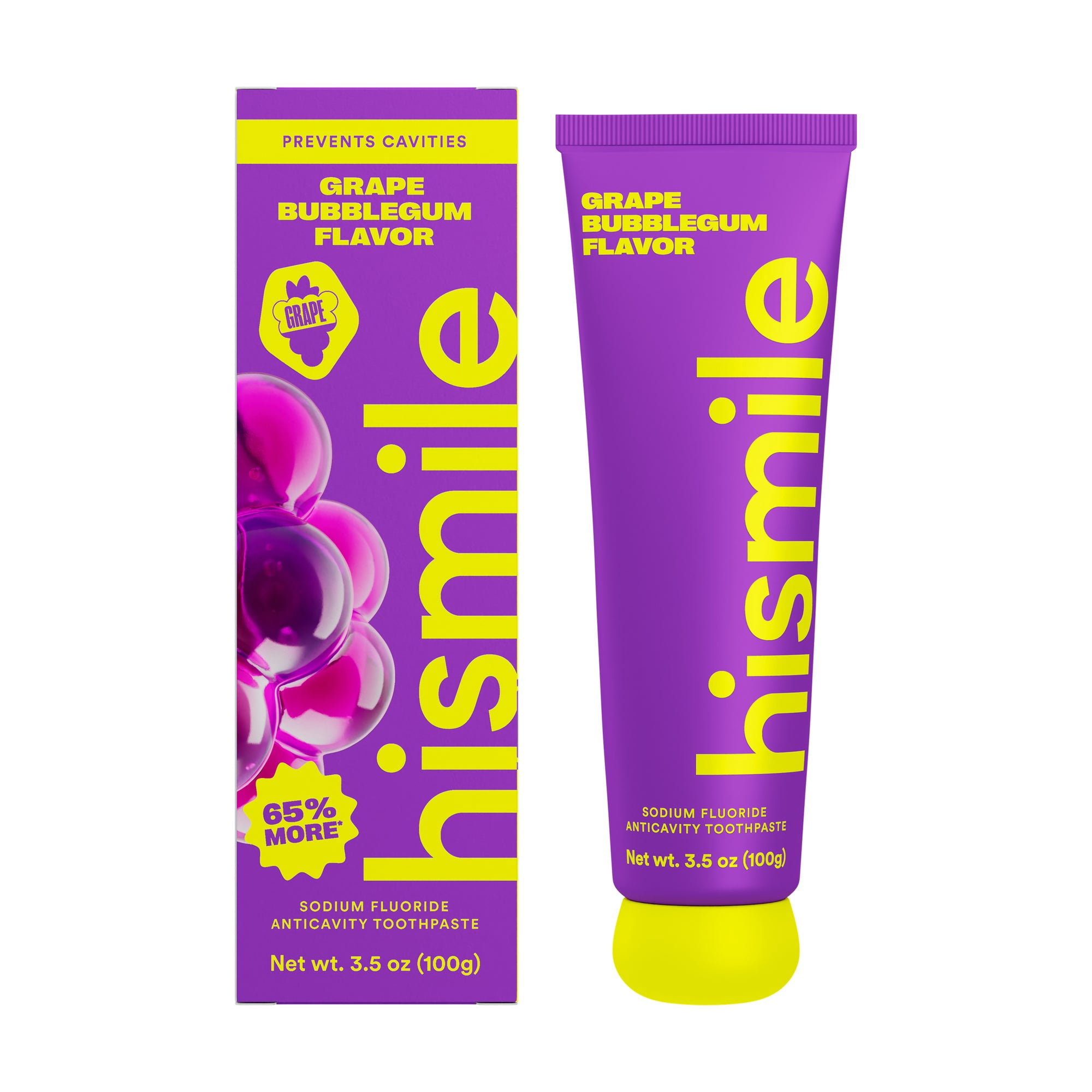 (2 pack) Grape Bubblegum Flavor Anticavity Toothpaste