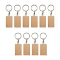 thumbnail image 3 of Bunblic 10Pcs Key Tag Collectible Accessories DIY Decoration Unfinished Wood Keyring C, 3 of 8