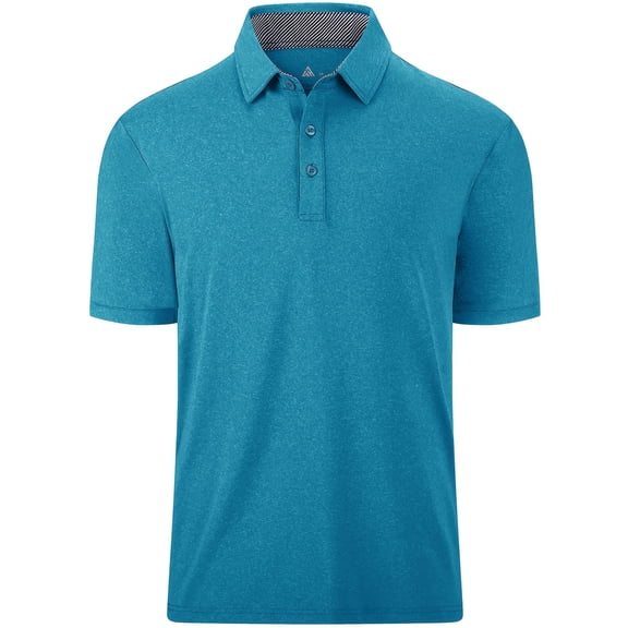 SPEEDRUN Men's Polo Shirt Short Sleeve, Breathable & Moisture-Wicking, Classic Fit