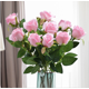 thumbnail image 5 of Xiao Hua 12 flores artificiales de rosa de montaña nevada, flores falsas, flores artificiales para decoración de bodas, 5 of 5