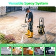 thumbnail image 3 of TCISA 3500 PSI Electric Pressure Washer,Max 2 GPM Power Washer with 35FT Power Cord 20FT Hose 4 Nozzles Soap Cannon for Car Garden Yard Hom, 3 of 12
