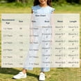thumbnail image 3 of Girls 2PC Outfits Crop Ruffle Sleeve Ruched Side T-Shirts Rainbow Plaid Wide Leg Pants Sets Sky Blue 2-3 Years, 3 of 7