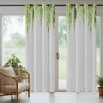 thumbnail image 5 of Outdoor Curtains for Patio Waterproof, Sage Green Outdoor Privacy Panels Grommet, Summer Botanical Leaves Watercolor Blackout Outside Curtains for Porch/Cabana/Pergola/Gazebo 54"x108", 2 Panels, 5 of 8
