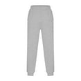 thumbnail image 6 of Zedker Mens Sweatpants Solid Color Drawstring Elastic Waist Ankle-banded Jogger Trousers Daily Clothes with Pockets Gray L, 6 of 6