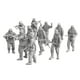 thumbnail image 5 of Kit de 11 modelos de soldados alemanes a escala 1/72, figuras en miniatura de resina, juego de figuras de hombres, dioramas para juegos de mesa de, 5 of 9