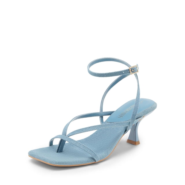Sandalia DREAM PAIRS SDHS2405W Azul Denim Tacón 6.5 cm
