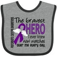 thumbnail image 3 of Inktastic Pancreatic Cancer Bravest Hero I Ever Knew 1 Boys or Girls Baby Bib, 3 of 4