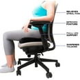 thumbnail image 4 of Seat Cushion, Premium Orthopedic Seat Cushion For Office And Car Incl., Breathable Mesh Chair Cushion For The Tailbone, Black ， Ergonomically Pressure-Relieving, Black, 4 of 6