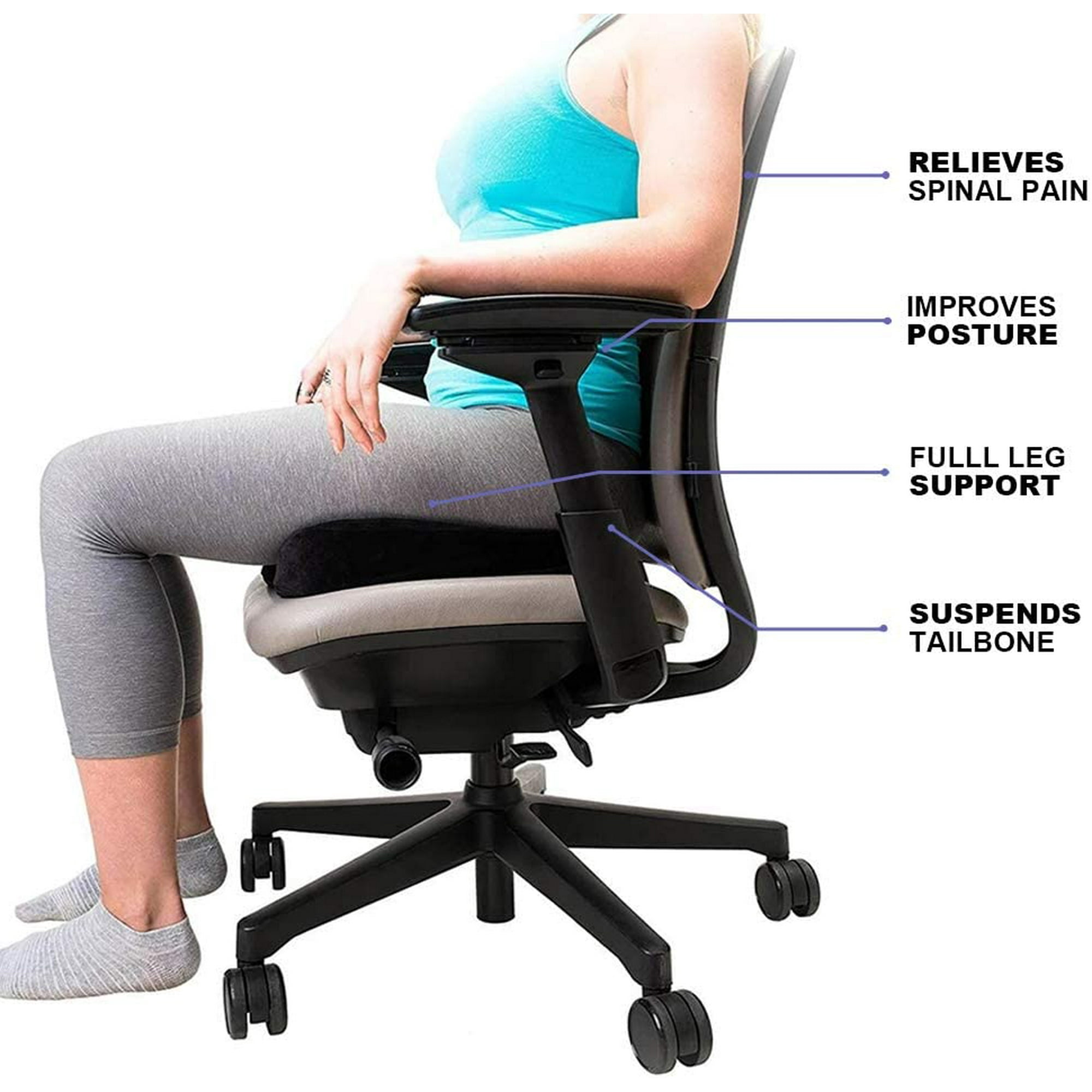 Coussin De Chaise à Rebond Lent Avec 100 % Mousse à Mémoire De Forme, Coussins En Forme De U