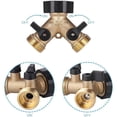 thumbnail image 4 of Robinet Double Machine à Laver en Laiton Adaptateur Robinet 2 Voies Rpartiteur D'eau 3/4 Pouces pour 2 Appareils, 4 of 5