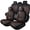 brown and black, variant on Black and Brown Car Seat Covers for Subaru Forester Base 1999 Car Seat Cover , Faux Leather, Full Set of 5 Seats, With Lumbar Support,, Non-slip, Beautify the Interior of Old Cars
