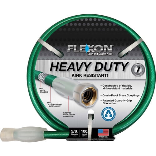 Flexon 100' HeavyDuty Green Garden Hose