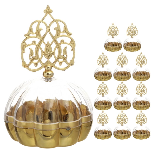 12 cajas de almacenamiento de dulces, delicadas cajas de envoltura de dulces para bodas, transparentes, con cúpula.