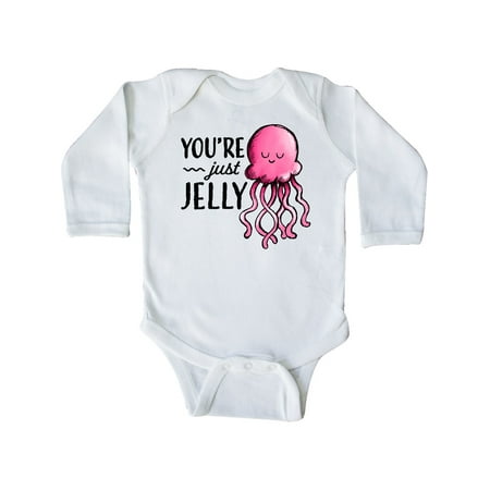 

Inktastic You re Just Jelly with Pink Jellyfish Gift Baby Boy or Baby Girl Long Sleeve Bodysuit