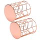 thumbnail image 5 of Portalápices redondo de oro rosa, cesta de almacenamiento de escritorio, caja organizadora de maquillaje de malla metálica, 2 uds., 5 of 5