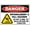 Warning Sign 4, variant on End Of Track Sign - 12×8 Inches, Aluminum Metal Tin Warning Plate, Safety Restriction Alert Decor