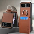 thumbnail image 2 of Allytech Wallet Case for Motorola Razr 40 Ultra, Premium PU Leather Vintage RFID Blocking Ring Holder Shockproof Cards Slots Compatible Car Mount Phone Case for Motorola Razr 40 Ultra 6.9" - Brown, 2 of 7