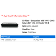 thumbnail image 2 of Air Filter - Compatible with 1995 - 2002 Saturn SL1 1.9L 4-Cylinder VIN 8 1996 1997 1998 1999 2000 2001, 2 of 2