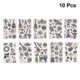 thumbnail image 3 of 10pcs Mexico Disposable Stickers Cartoon Temporary Tattoos Decorative Sticker, 3 of 3
