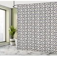 thumbnail image 4 of Ambesonne Modern Shower Curtain, Retro 60s 70s Triangles Art, 69"Wx75"L, Dark Grey, 4 of 4